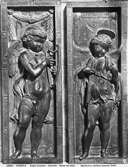 Images Dated 13th April 2010: Angels playing instruments, bas-relief by Donatello, the Basilica del Santo, Padua