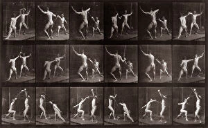 Images Dated 16th November 2007: 'Animal Locomotion' (plate 350): sequence with two half naked men having a duel
