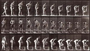 Images Dated 3rd December 2007: 'Animal Locomotion' (plate 446): sequence with a naked child pouring water from a jug