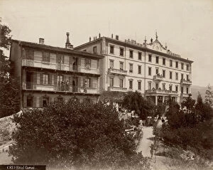 Images Dated 7th September 2009: Animated view of the Grand Hotel Garoni on the Lake Maggiore