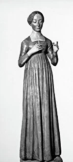 Images Dated 23rd April 2012: The Annunciated Virgin. Wooden statue by Matteo Civitali, preserved in the Church of Santa Maria