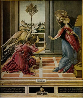 Images Dated 23rd February 2011: Annunciation by Cestello, tempera on panel, Botticelli, Sandro (1445-1510), Galleria degli Uffizi