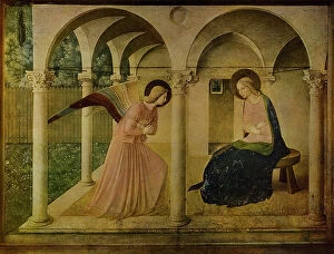 Images Dated 23rd February 2011: The Annunciation, fresco, Fra Angelico (1395 ca.-1455), Museo Nazionale di San Marco, Florence