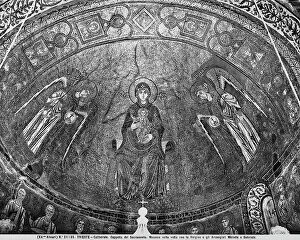 Images Dated 27th April 2012: Apsidal mosaic depicting the Madonna enthroned with the archangels Michael and Gabriel