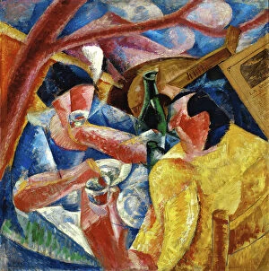 Images Dated 4th March 2011: Under the arbor in Naples, painting, Umberto Boccioni (1882-1916)