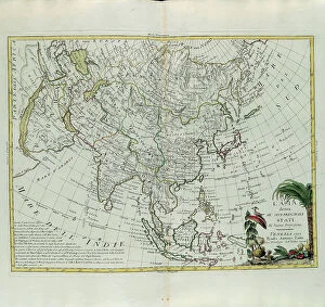 Images Dated 17th May 2010: Asia divided into its main states, engraving by G. Zuliani taken from Tome I of the 'Newest Atlas'