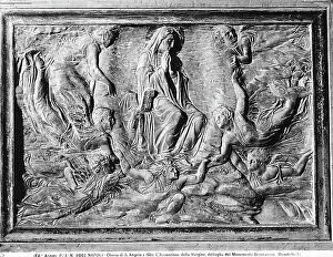 Images Dated 8th April 2011: Assumption of the Virgin; bas-relief by Donatello in the center of the tomb of Cardinal Rinaldo