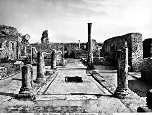 Images Dated 24th March 2010: The atrium of a Roman house, already known as the house of Apuleius, at Ostia Antica