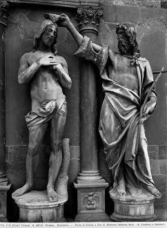 Images Dated 15th September 2010: Detail of the Baptism of Jesus, marble, Andrea Sansovino (1467-1529)
