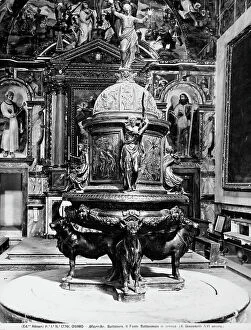 Images Dated 23rd April 2012: Baptismal font in bronze, by Pietro Paolo and Tarquinio Jacometti conserved in the Baptistery of