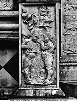 Images Dated 28th December 2012: Bas-relief with putti, detail of the facade of the Colleoni Chapel in Bergamo