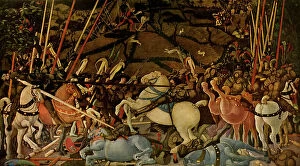 Images Dated 3rd March 2011: Battle of San Romano, mixed media on panel, Paolo Uccello (1397-1475), The Uffizi Gallery, Florence