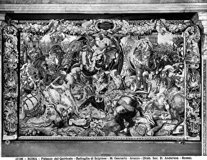 Images Dated 5th February 2010: The battle of Scipio the African; tapestry woven by Marcus Geeraerts, Quirinal Palace, Rome