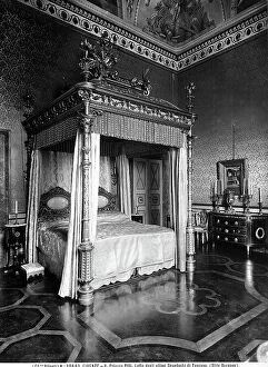 Images Dated 16th December 2010: The bed of the last Grand Dukes of Tuscany, in one of the Royal Apartments of the Palazzo Pitti