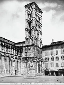 Images Dated 16th October 2007: The bell tower of the church of San Michele in Lucca