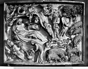 Images Dated 11th March 2009: The Birth of Jesus, detail of the pulpit of Giovanni Pisano preserved in Pisa Cathedral