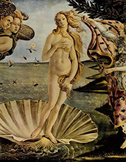 Images Dated 23rd February 2011: Birth of Venus, detail, tempera on canvas, Botticelli, Sandro (1445-1510), Uffizi Gallery, Florence