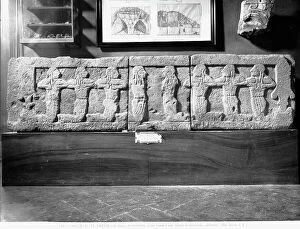 Images Dated 28th October 2008: Block of tufa in the form of a funeral bed with eight praying women, from the Hypogeum of Cortona