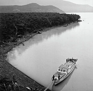 Images Dated 9th November 2011: A boat docked on the bank of Lake Argentino in the Andean Patagonia