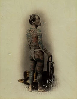 Japan: The body of a young Japanese completely covered in tattoos