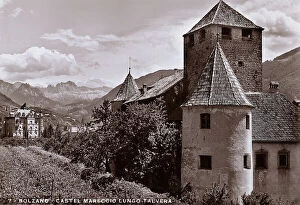 Images Dated 15th June 2004: Bolzano, Marrecio Castle along the Lungo Talvera, postcard