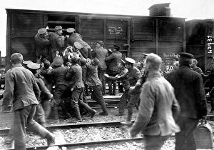 Images Dated 19th March 2009: British soldiers assault a train loaded with bread