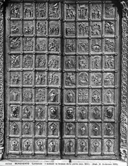 Images Dated 1st October 2008: Bronze door, originally near the middle door of Benevento's Cathedral
