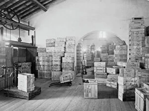 Images Dated 30th June 2011: Buitoni pasta factory's warehouse with boxes ready for shipping around the world