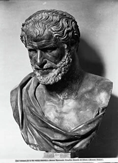 Images Dated 29th July 2011: Bust of Heraclitus of Ephesus (Inv. 5602), bronze, National Archaeological Museum, Naples