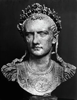 Images Dated 1st April 2009: Bust-portrait of the Emperor Caligula; the work is preserved in the Ny Carlberg Glytotek of