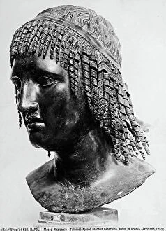 Images Dated 19th September 2011: Bust-portrait of Tolomeo Apione, king of Cyrenaica, bronze work preserved in the National