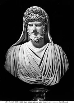 Images Dated 17th March 2009: Bust of the Roman emperor Lucius Verus, work preserved in the Louvre, Paris