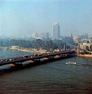 Images Dated 12th October 2011: Cairo. Aerial view of the Nile