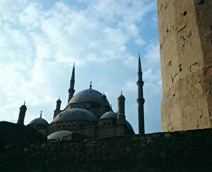 Images Dated 13th December 2011: Cairo. The bastions of the 'Citadel' with the mosque of Mohamed Ali