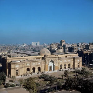 Images Dated 21st December 2011: Cairo from the sky. In the center of the city, the Museum of Archaeology