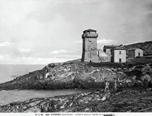 Images Dated 8th March 2010: The Calafuria Tower in the Section of Coast between Antignano and Quercianella