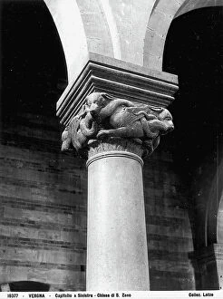Images Dated 19th April 2010: Capital, Basilica of San Zeno Maggiore in Verona