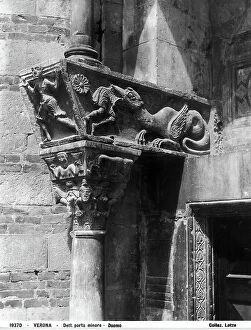 Images Dated 16th April 2010: Capital with fantastic animals and figures on the southern door of the Cathedral of S