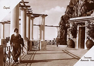 Images Dated 15th June 2004: Capri, Armando Diaz Terrace, postcard