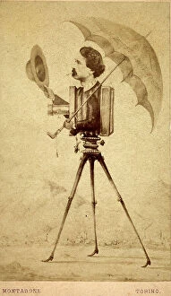 Images Dated 12th February 2010: Caricature of photographer-camera, caricature