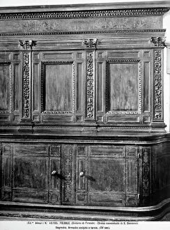 Images Dated 23rd April 2012: Carved wardrobe decorated with marquetry works. Work of cabinet-making preserved in the Church of