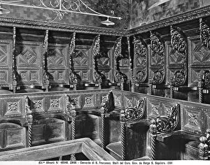 Images Dated 10th April 2012: Carved wooden stalls, preserved in the Choir of the Convent of St. Francis, Zara
