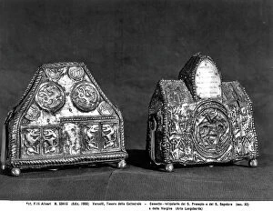 Images Dated 2nd April 2012: Two casket-shrines in embossed foil. The first is named after the St. Nativity and the St