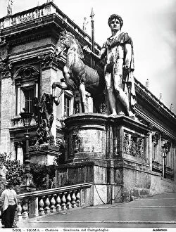 Images Dated 22nd December 2010: Castor, late imperial sculpture located since 1585 in Piazza del Campidoglio, Rome