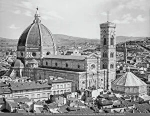 Florence Collection: Cathedral of Florence from the dome of the chapel of the Princes