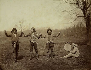 Images Dated 4th April 2011: Caucasia: Dance of three armed men