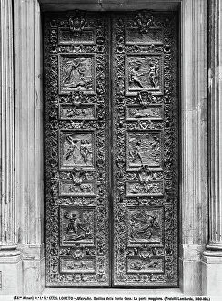 Images Dated 23rd April 2012: The central door of the Sanctuary of the santa Casa in Loreto