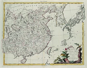 Images Dated 24th May 2010: Chinese Empire with the islands of Japan, engraving by G. Zuliani taken from Tome IV of