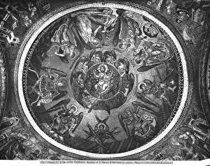 Images Dated 19th February 2008: Christ in Glory among angels, mosaic, dome of the Baptistery, Basilica of San Marco, Venice