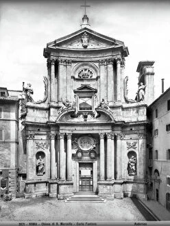 Images Dated 26th July 2006: Front of the Church of S. Marcello al Corso, Rome. Masterpiece by Carlo Fontana